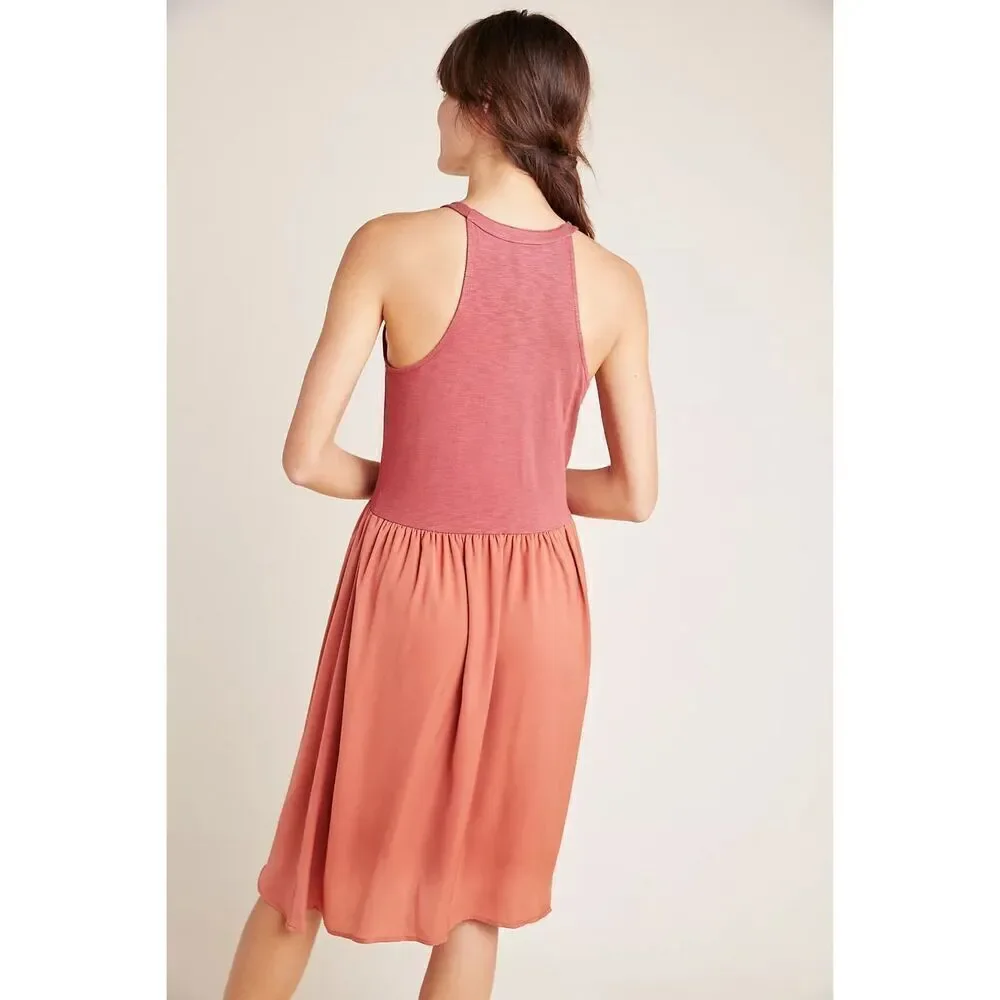 Anthropologie Dolan Left Coast Rust Fabiana Knit Tank Dress Sz XS A Line NWT